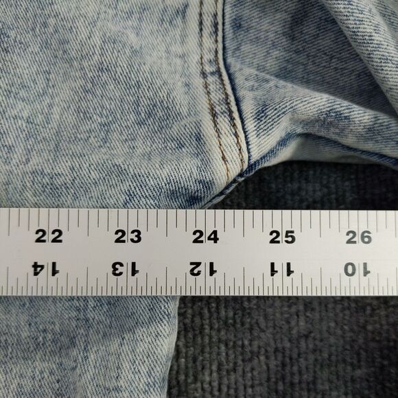 Black Label C'Est Toi Denim Jacket Women's Medium Blue Long Sleeve Frayed Hem - Picture 13 of 13